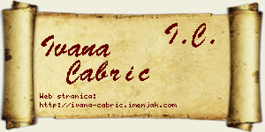 Ivana Čabrić vizit kartica